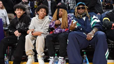 Celebrities At The Los Angeles Lakers Game