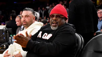 Celebrities At The Los Angeles Lakers Game
