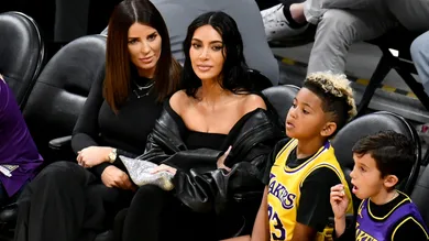 Celebrities At The Los Angeles Lakers Game