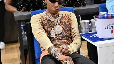 Celebrities Attend Philadelphia 76ers v Atlanta Hawks