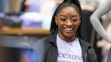 Simone Biles X Athleta Because I Can Collection Reveal in Houston