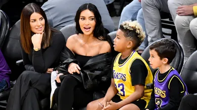 Celebrities At The Los Angeles Lakers Game