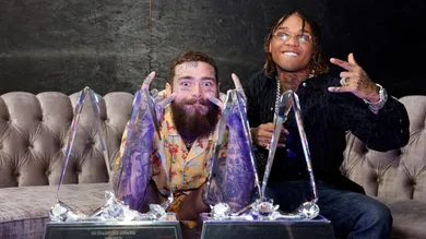 Post Malone &amp; Swae Lee Celebrate Sunflower (Spider-Man: Into The Spider-Verse) Going 2X RIAA Diamond