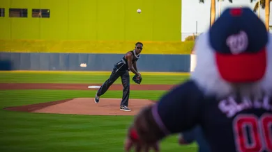 WEST PALM BEACH, FL - FEB 24, 2024: The rapper Travis Scott thr