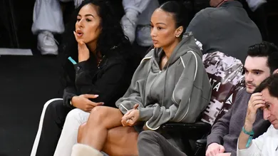 Celebrities At The Los Angeles Lakers Game
