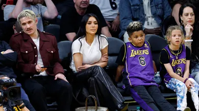 Celebrities At The Los Angeles Lakers Game