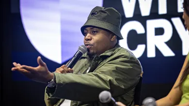 Nonprofit Stand With Crypto, which was set up by the cryptocurrency company Coinbase, holds a get-out-the-vote rally in Hollywood, featuring the rapper Nas