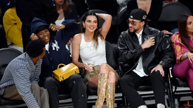 Celebrities At The Los Angeles Lakers Game