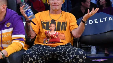 Celebrities At The Los Angeles Lakers Game