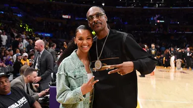 Celebrities At The Los Angeles Lakers Game