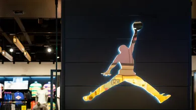 Air Jordan logo seen at a store in Chongqing