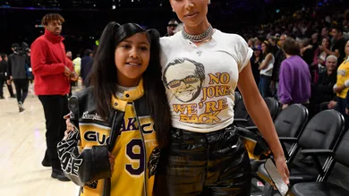 Celebrities At The Los Angeles Lakers Game