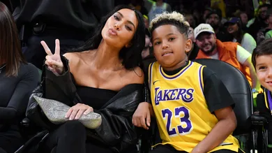 Celebrities At The Los Angeles Lakers Game