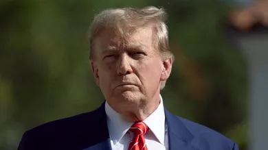 Former President Trump Votes In Florida's Primary Election In Palm Beach