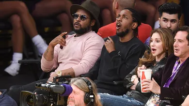 Celebrities At The Los Angeles Lakers Game