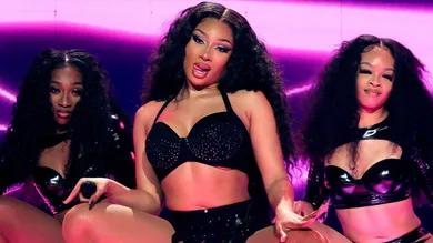 Megan Thee Stallion performs during the Hot Girl Summer Tour at Crypto.com Arena in Los Angeles