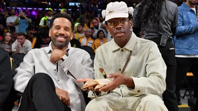 Celebrities At The Los Angeles Lakers Game