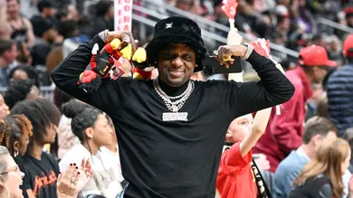 Celebrities Attend Toronto Raptors v Atlanta Hawks