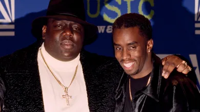 Notorious B.I.G. AKA Biggie Smalls Receives Billboard Music Award.