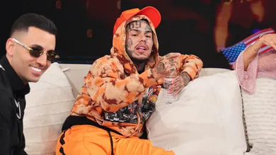 Tekashi 69 And Lenier Mesa Visit "El Gordo Y La Flaca"