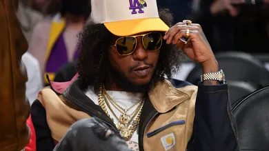 Celebrities At The Los Angeles Lakers Game