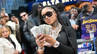 Celebrities Attend Los Angeles Lakers v Atlanta Hawks