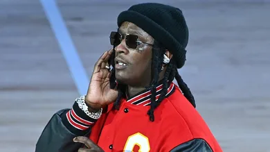 Celebrities Attend Boston Celtics v Atlanta Hawks