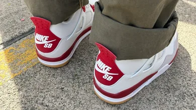 Nike-SB-Air-Jordan-4-Varsity-Red-On-Feet-2