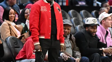 Celebrities Attend Toronto Raptors v Atlanta Hawks