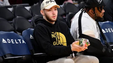 Celebrities At The Los Angeles Lakers Game