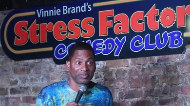 Tony Rock Performs At The Stress Factory Comedy Club