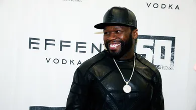 50 Cent Visits Wine N Liqour Outlet