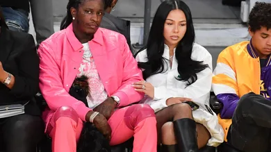 Celebrities At The Los Angeles Lakers Game