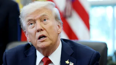 President Trump Speaks In The Oval Office