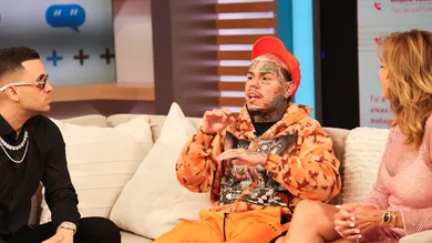 Tekashi 69 And Lenier Mesa Visit "El Gordo Y La Flaca"