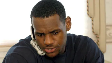 LeBron James Visits Los Angeles October 18, 2003