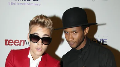 Usher Justin Bieber Tense Interaction