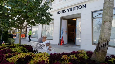 Work continues on the new Louis Vuitton location at 222 Worth Avenue October 13, 2025 in Palm Beach.
