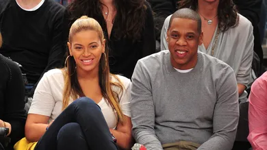 Celebrities Attend The New Jersey Nets v New York Knicks Game - February 20, 2012