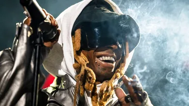 Rapper Lil Wayne performs at Wells Fargo Arena, Thursday, April 11, 2024 in Des Moines, Iowa.