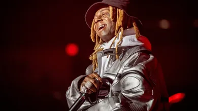 Rapper Lil Wayne performs at Wells Fargo Arena, Thursday, April 11, 2024 in Des Moines, Iowa.