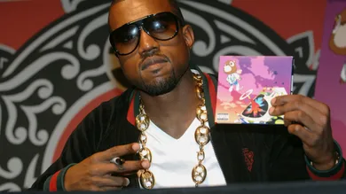 Kanye West Celebrates His New CD At Virgin Megastore