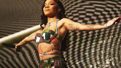 GloRilla performs as the third opening act during Lil Baby   s    It   s Only Us    tour at the FedEx Forum in Downtown Memphis