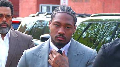Former New England Patriots wide receiver Stefon Diggs arrives at Dedham District Court on Tuesday, May 5, 2026 for the second