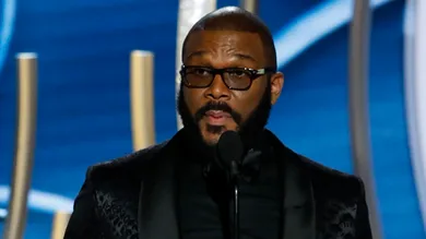 Jan 6, 2019; Beverly Hills, CA, USA; Tyler Perry during the 76th Golden Globe Awards at the Beverly Hilton. Mandatory Credit: