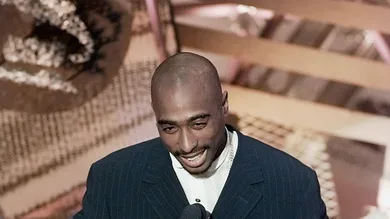 Feb 28, 1996; Los Angeles, CA, USA ; FILE PHOTO; Music entertainer Tupac Shakur presents an award at the 38th Annual Grammy