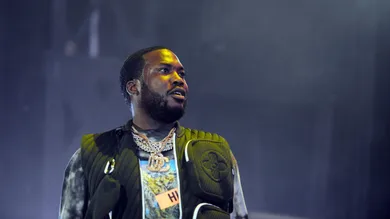 June 2, 2019; East Rutherford, NJ, USA; Meek Mill performs during Hot 97's Summer Jam concert at MetLife Stadium on Sunday, June