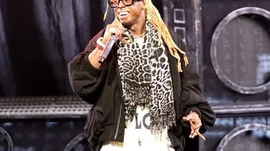Lil Wayne performs during the Blink-182 and Lil Wayne concert at Riverbend, Monday, Sept. 16, 2019.Blin28