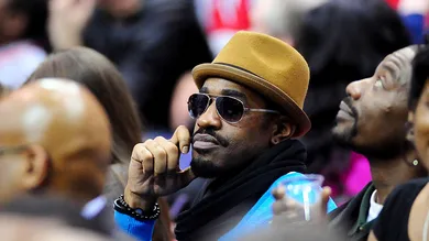 December 18, 2012; Washington, D.C., USA; Recording artist Andre 3000 watches the game between the Atlanta Hawks and the