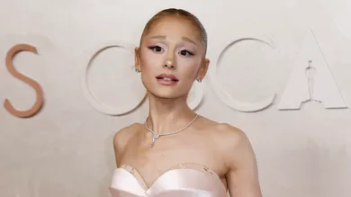 Mar 2, 2025; Los Angeles, CA, USA; Ariana Grande on the red carpet at the 97th Oscars at the Dolby Theatre at Ovation Hollywood